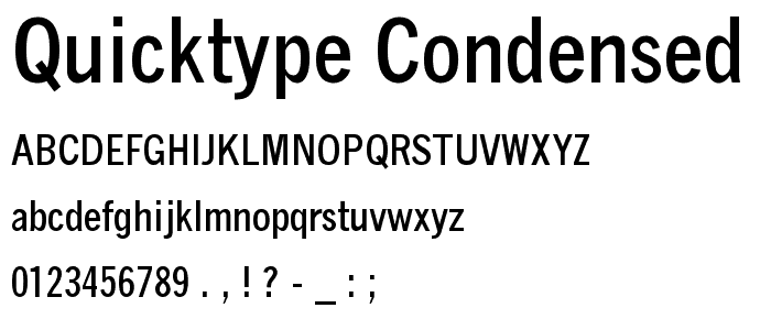 QuickType Condensed Bold police